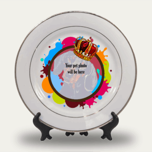 Decorative Plate with your pet's photo. (Modern Style)