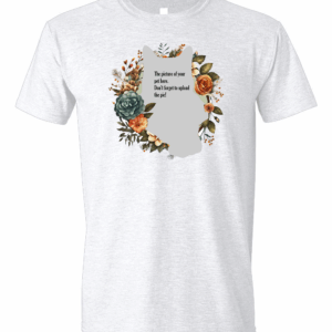 Personalized T-shirts with your pet's photo (Floral Style).