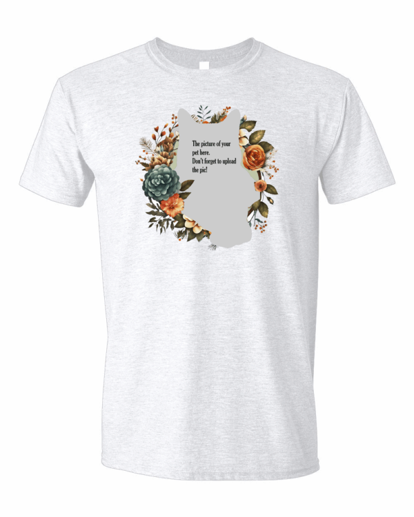 Personalized T-shirts with your pet's photo (Floral Style).